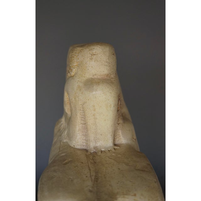 Beige Italian Artist, Brutalist Sculpture of Horse & Rider, 1970s, Stone For Sale - Image 8 of 14