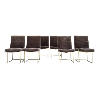 Set of 6 Milo Baughman for Thayer Coggin 1187 Armless Dining Chairs For Sale