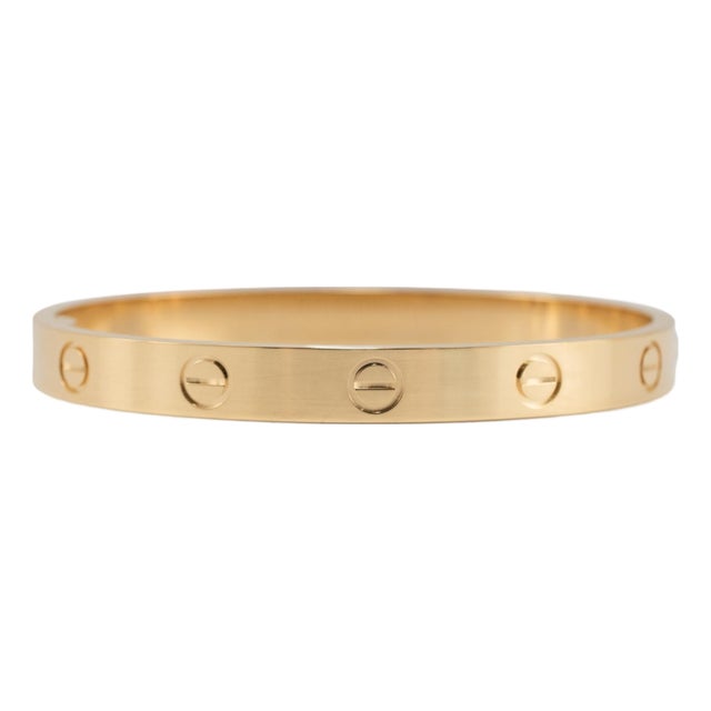 Cartier Love Classic Model 18k Yellow Gold Bangle Bracelet For Sale