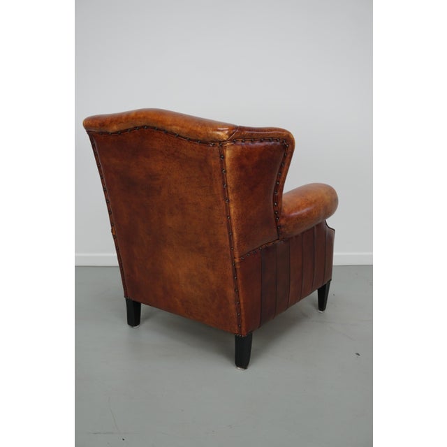 Vintage Dutch Club Chair in Cognac Leather, 1970s For Sale - Image 9 of 18