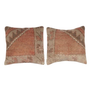 19"x19" SET OF 2 - Handmade Rug Cushion Covers. A pair of Lace Pillow Covers For Sale