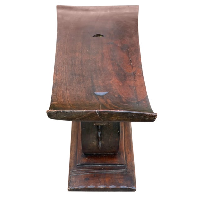 Mid 20th Century Vintage Hand-Carved Ashanti Stool For Sale - Image 9 of 13