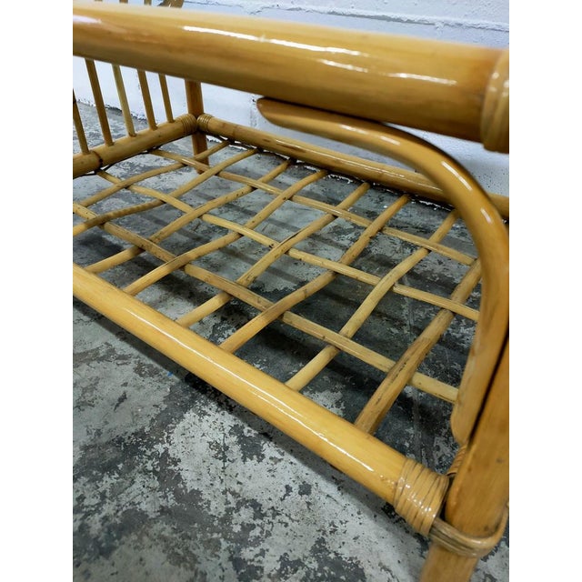 1970s Low Brown Bamboo Table, 1970s For Sale - Image 5 of 9