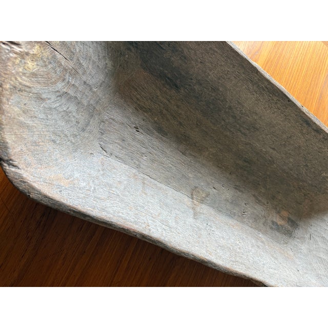 Large Antique Wood Dough Bowl For Sale - Image 11 of 12
