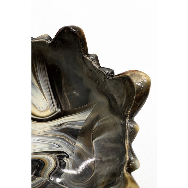Glass Art Deco Lithyaline Glass Centrepiece Bowl from STS Abel Zagreb, 1930s For Sale - Image 7 of 10