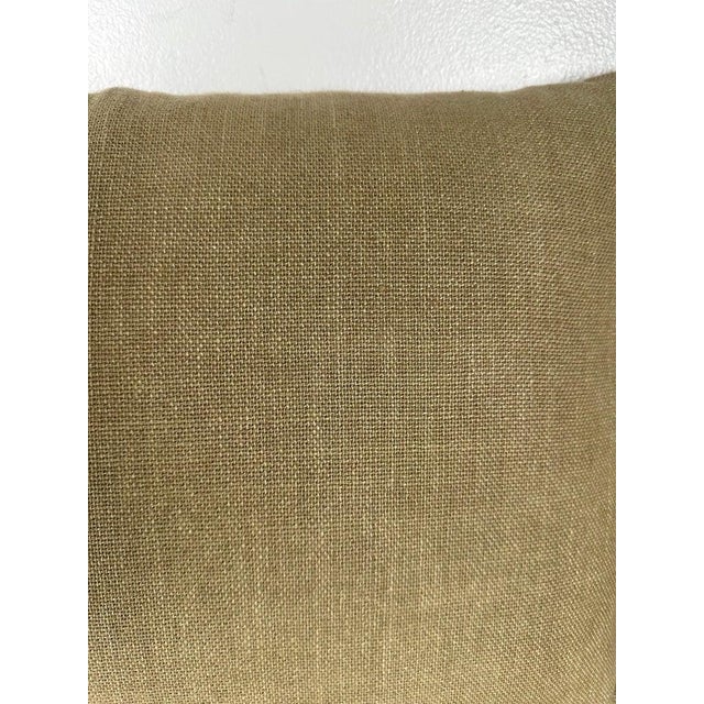 Textile Printed Linen Floral Pillow For Sale - Image 7 of 7