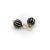 Modern Vintage 14k Gold Black Enamel and Glass Charms or Earring Enhancers - 2 Pieces For Sale - Image 3 of 6