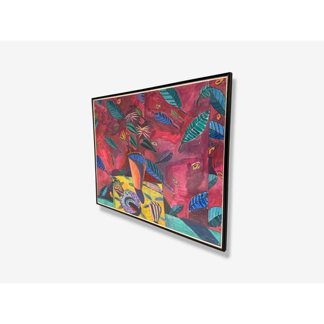 Gary Komarin, Contemporary, Oil on Paper, Large Abstract Painting, Usa, 1987 For Sale - Image 12 of 13