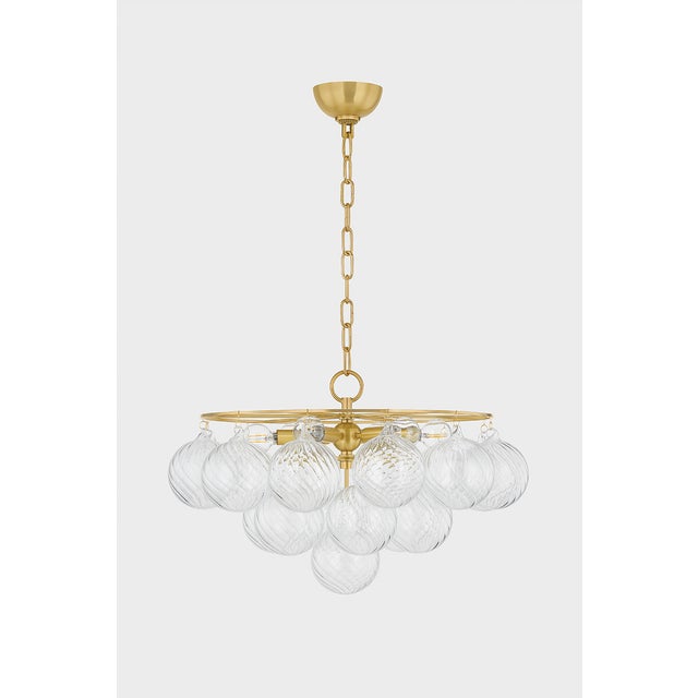 Contemporary Mitzi Mimi 22.5 in. 6 Light Chandelier in Aged Brass Finish For Sale - Image 3 of 9