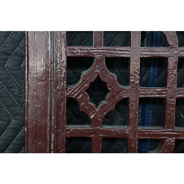 Vintage Chinese Hardwood Pierced Lattice Wall Hanging Panels Screen Chinoiserie For Sale - Image 16 of 17