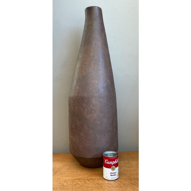 Vintage Tall Earthenware Vessel For Sale - Image 9 of 12
