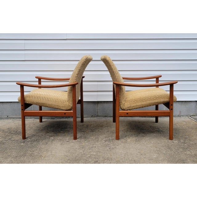 Mid-Century Modern 1960s Mid Century Teak Chairs by Alf Svensson -Pair For Sale - Image 3 of 12