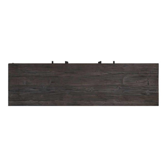 Wood Chevron Pattern Console Cabinet For Sale - Image 7 of 7
