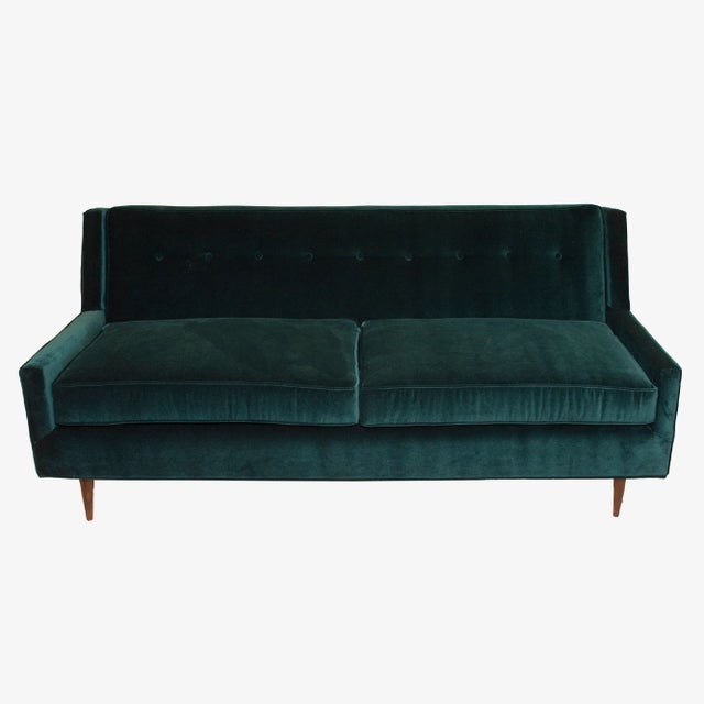Wood Knoll Era Sofa in Emerald Green Performance Velvet For Sale - Image 7 of 7