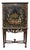 2-Piece Chinoiserie HND Painted & Carved Floral Cabinet C1910 For Sale
