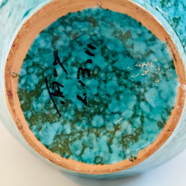 Mid Century Bitossi Rimini Style Blue Art Pottery Bird Candle Holder For Sale - Image 10 of 10