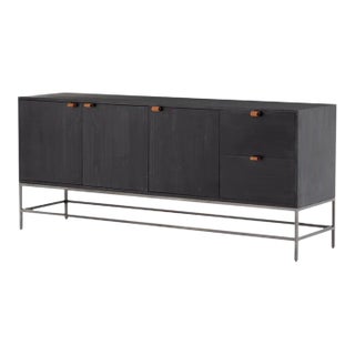 Four Hands Trey Sideboard, Black Wash Poplar For Sale