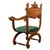 Wood Antique Renaissance Revival Carved Walnut Green Man Savonarola Chair Circa 1890 For Sale - Image 7 of 17