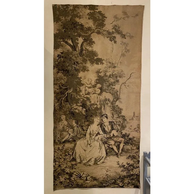 Antique French Tapestry, 1850s For Sale - Image 13 of 13