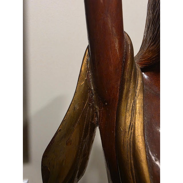1940s Balinese Polychrome & Lacquered Devata Sculpture - Klungkung Collective For Sale - Image 9 of 12