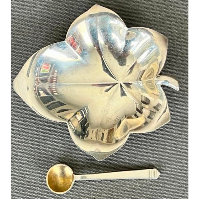 Metal Small 925 Sterling Silver Plate and Spoon from Tiffany & Co., 1900s, Set of 2 For Sale - Image 7 of 7
