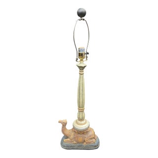 Vintage Moorish Style Ceramic Camel Lamp For Sale