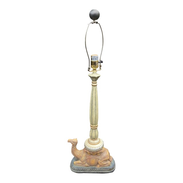 Vintage Moorish Style Ceramic Camel Lamp For Sale