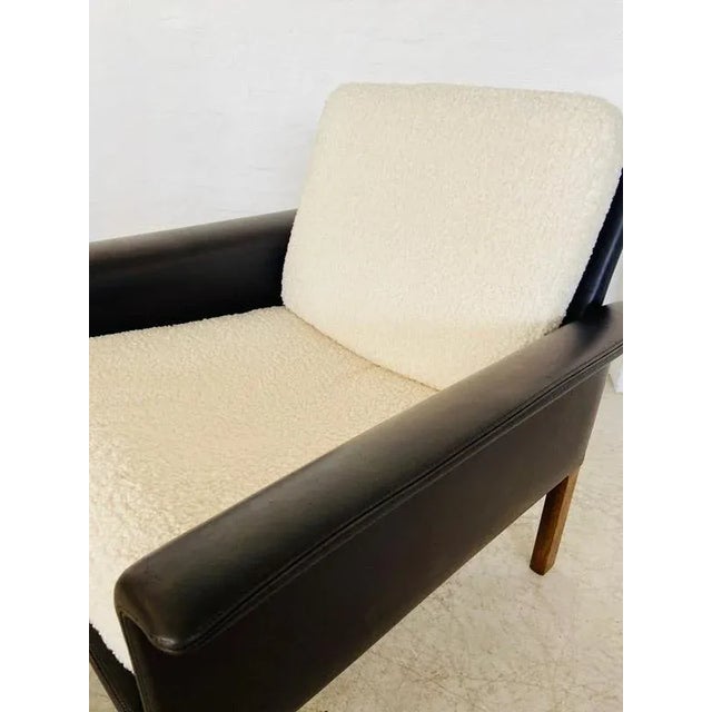 Vintage Danish Brown Leather Lounge Chair by Hans Olsen, 1960s For Sale - Image 11 of 15