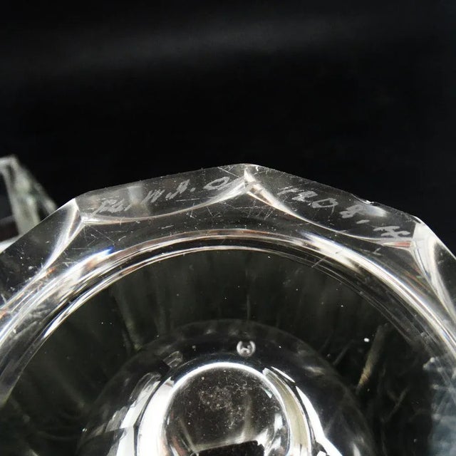 Art Deco Glass Vase from Val Saint Lambert, Belgium, 1930s For Sale - Image 3 of 13