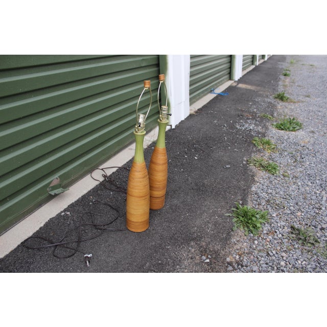 1970s Vintage Pair of Lamps, Ceramic For Sale - Image 5 of 6