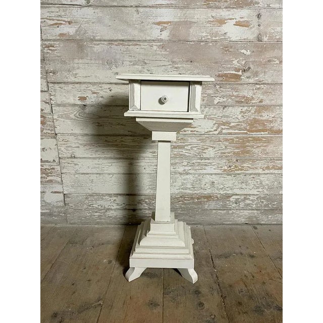 Vintage Side Table in Spruce For Sale - Image 5 of 5