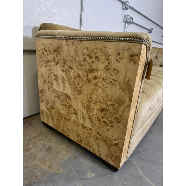 1960s Vintage Tufted Burlwood Sofa For Sale - Image 5 of 5