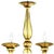 Contemporary Handcrafted Amber Murano Glass Linear Rigadin Chandelier by Simoeng For Sale - Image 3 of 6