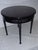 Large Black Round Salon or Side Table with Lacquered Legs and Silver Trim, 1920s For Sale - Image 3 of 9