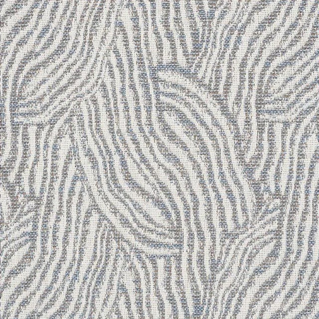 Contemporary Sample - Schumacher Strata Indoor/Outdoor Fabric in Slate For Sale - Image 3 of 4
