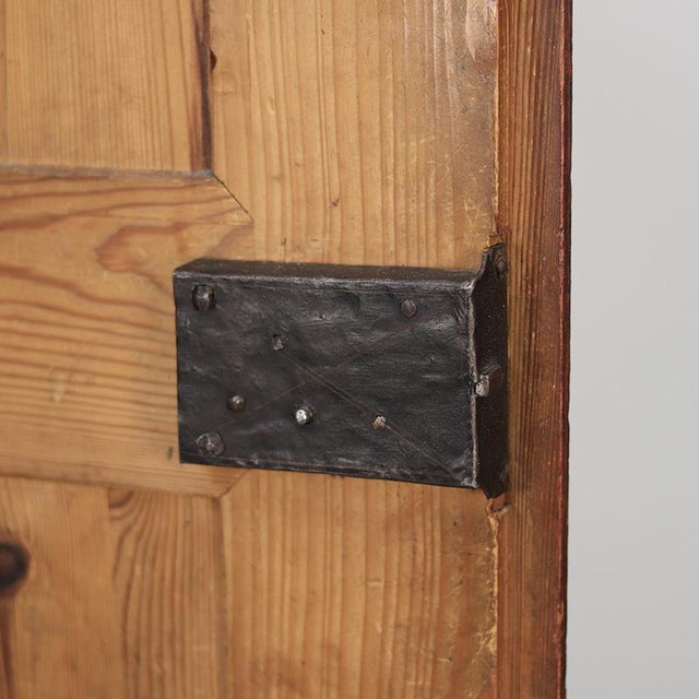 Rustic Farmhouse Painted Folk Art Bridal Cabinet dated 1818 For Sale - Image 9 of 15