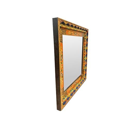 1970s Tibetan Style Wall Mirror For Sale - Image 5 of 6