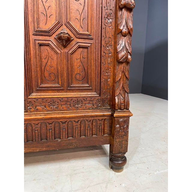 20th Century Carved Wooden Cabinet, 1940s For Sale - Image 10 of 17