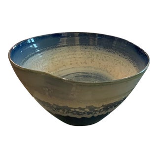 Large Contemporary John-Richard Glazed Pottery Bowl For Sale