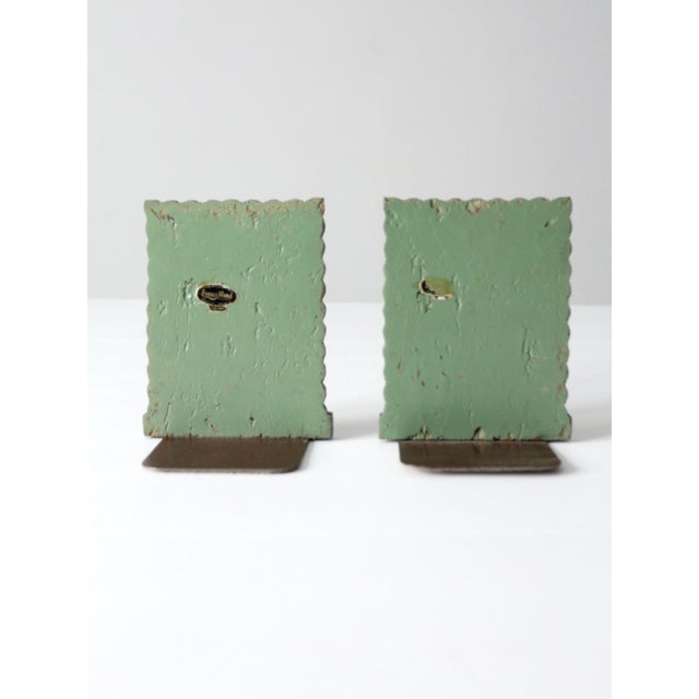 Wood Vintage Syroco Japanese Asian Theme Bookends For Sale - Image 7 of 10