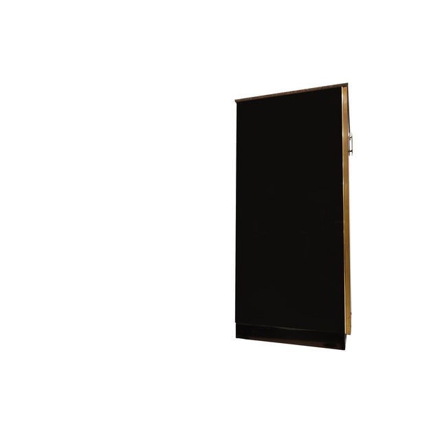 Black Black Glass Bar in the style of Maison Jansen, 1970s For Sale - Image 8 of 11