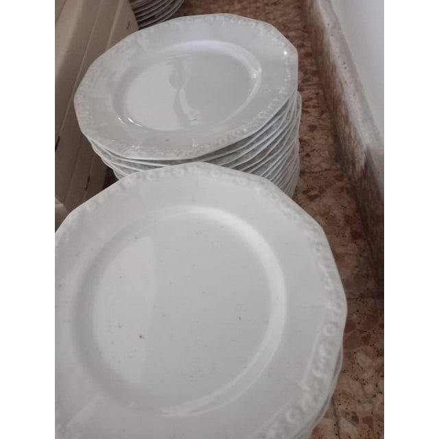 Ceramic New 1970s Maria Exquisite Porcelain White, Called White Gold - 42 Plates For Sale - Image 7 of 11