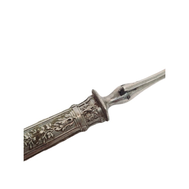 Classicist Silver Roast Fork, France, 1880s For Sale - Image 13 of 14