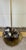 Original retail $1326, stylish Revelation Modern Michelangelo Marble Rock Formation Accent Table. Inform antique brass...