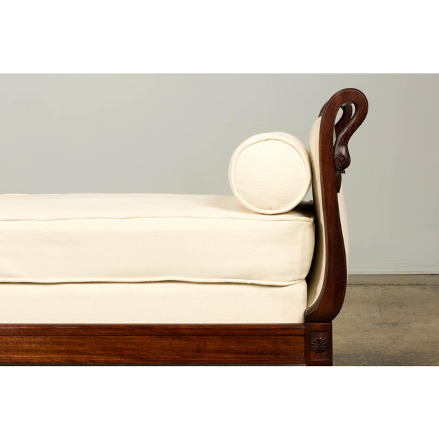 Early 19th Century French Empire Swan Neck Mahogany Daybed, Paris For Sale In New York - Image 6 of 17