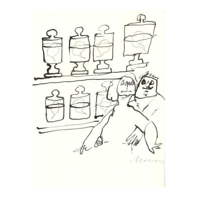 Unknown, Elixir of Love, Original Drawing on Paper, 1970s For Sale