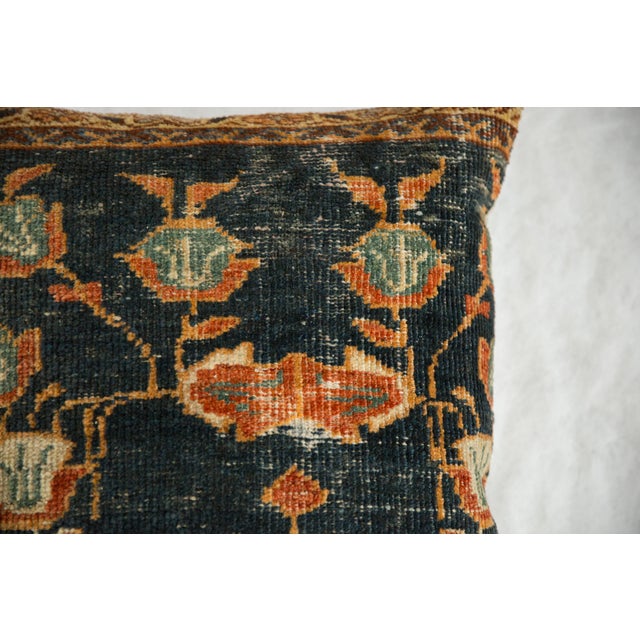 Old New House Antique Ziegler Mahal Rug Fragment Pillow For Sale - Image 4 of 6