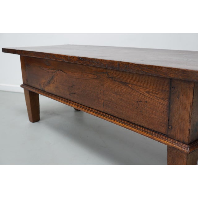 19th Century Spanish Farmhouse Rustic Chestnut Coffee Table For Sale - Image 12 of 17