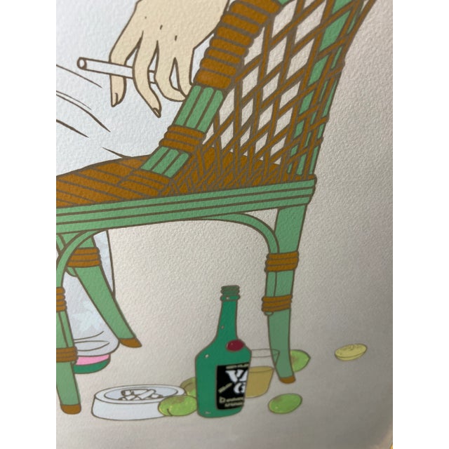 1970s Large Framed Lithograph by Philippe Henri Noyer Titled "White Rolls Royce" For Sale In Chicago - Image 6 of 9