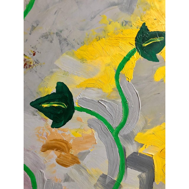 1980s Louisa Chase, Large Oil Painting Louisa Chase Grotto Floral Garden Abstract Neo Expressionist, 1981 For Sale - Image 5 of 13